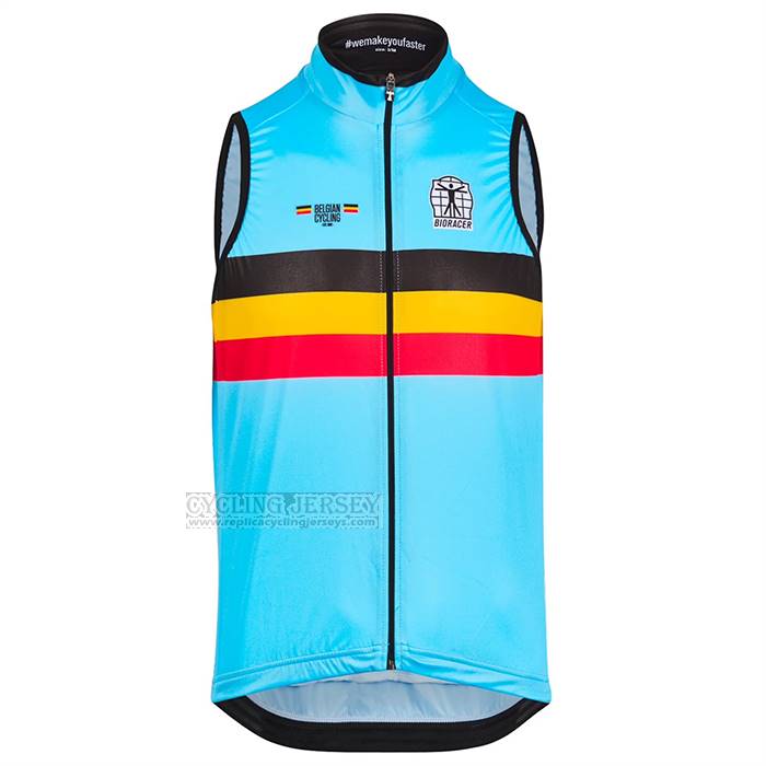 2023 Wind Vest Belgium Light Blue Short Sleeve And Bib Short
